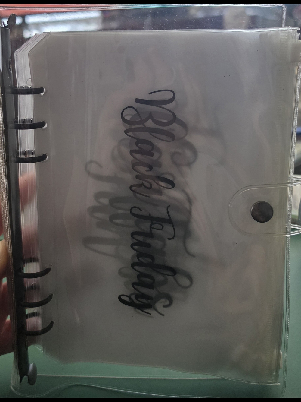 Clear Snap-Closure A5 Planner With 12 Envelopes